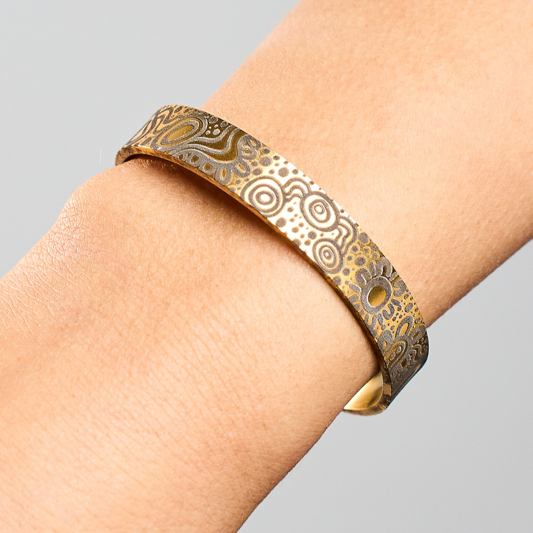Gathering Aboriginal Art Cuff Bangle