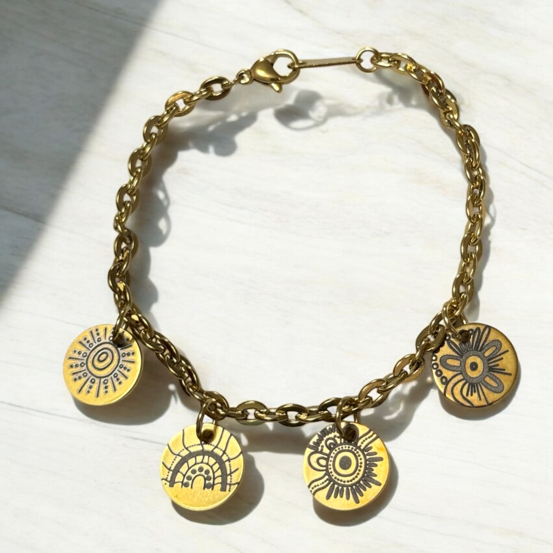 
                  
                    Self Empowerment Charm Bracelet (18K Gold Plated)
                  
                