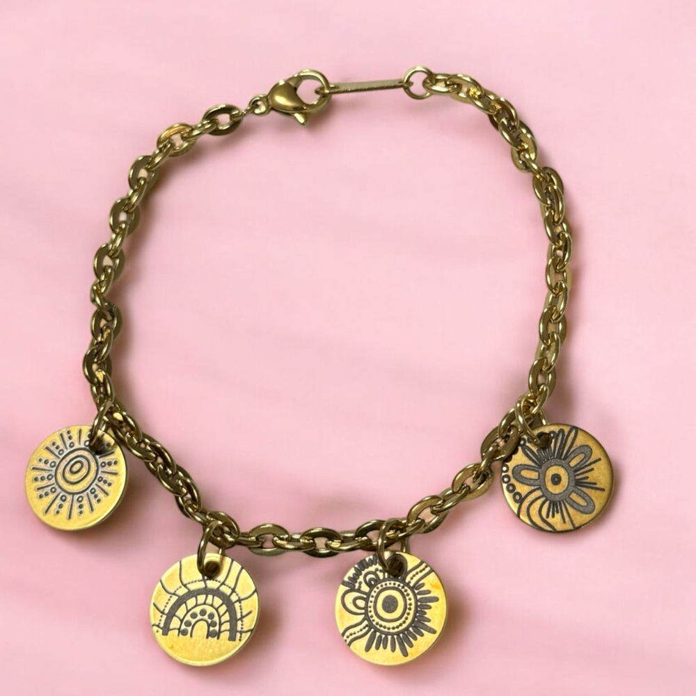 Self Empowerment Charm Bracelet (18K Gold Plated)