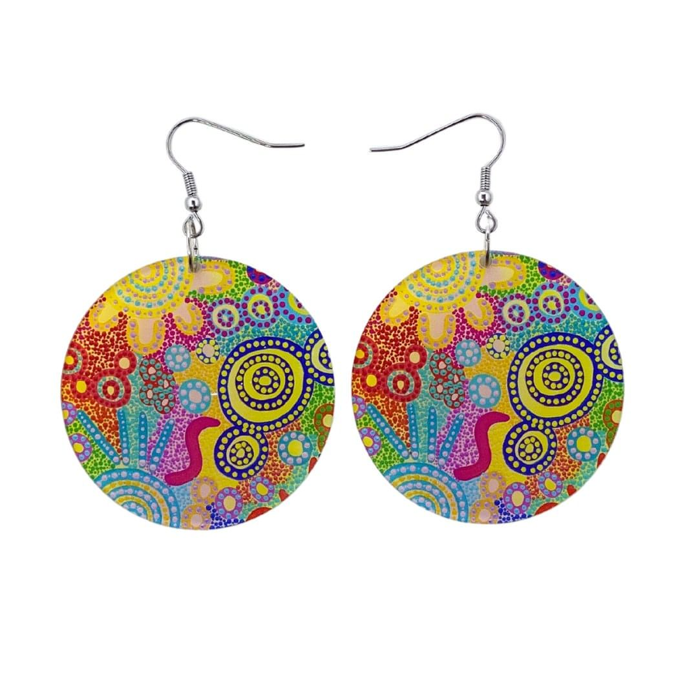 Family Gathering Colourful Dangly Earrings
