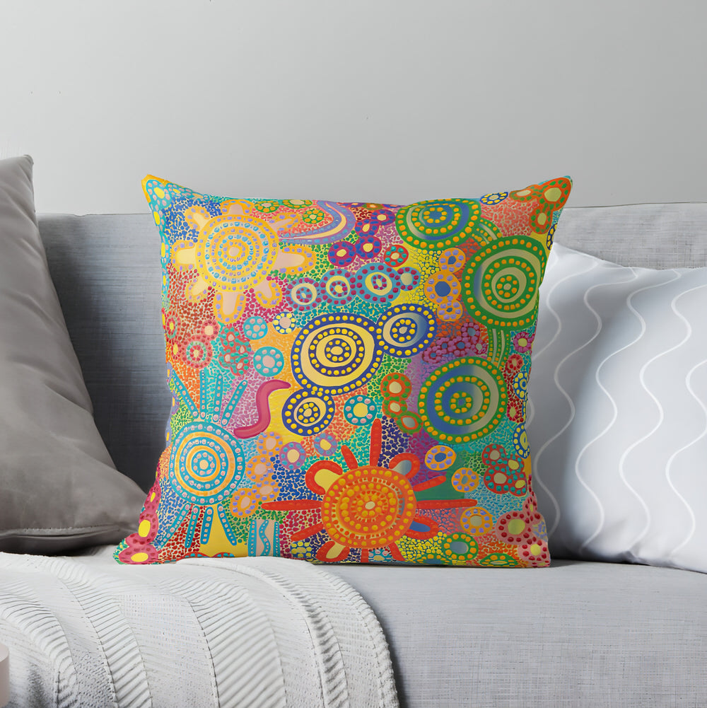 Family Gathering (Colourful) Cushion Cover