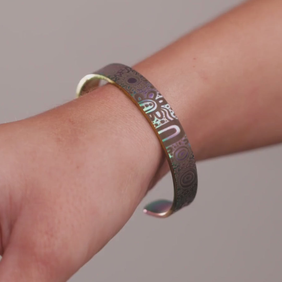 
                  
                    Load and play video in Gallery viewer, Rainbow Boandik Country Bangle
                  
                
