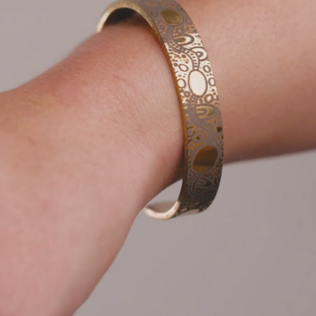 
                  
                    Load and play video in Gallery viewer, Rose Gold In The Stars Bangle
                  
                
