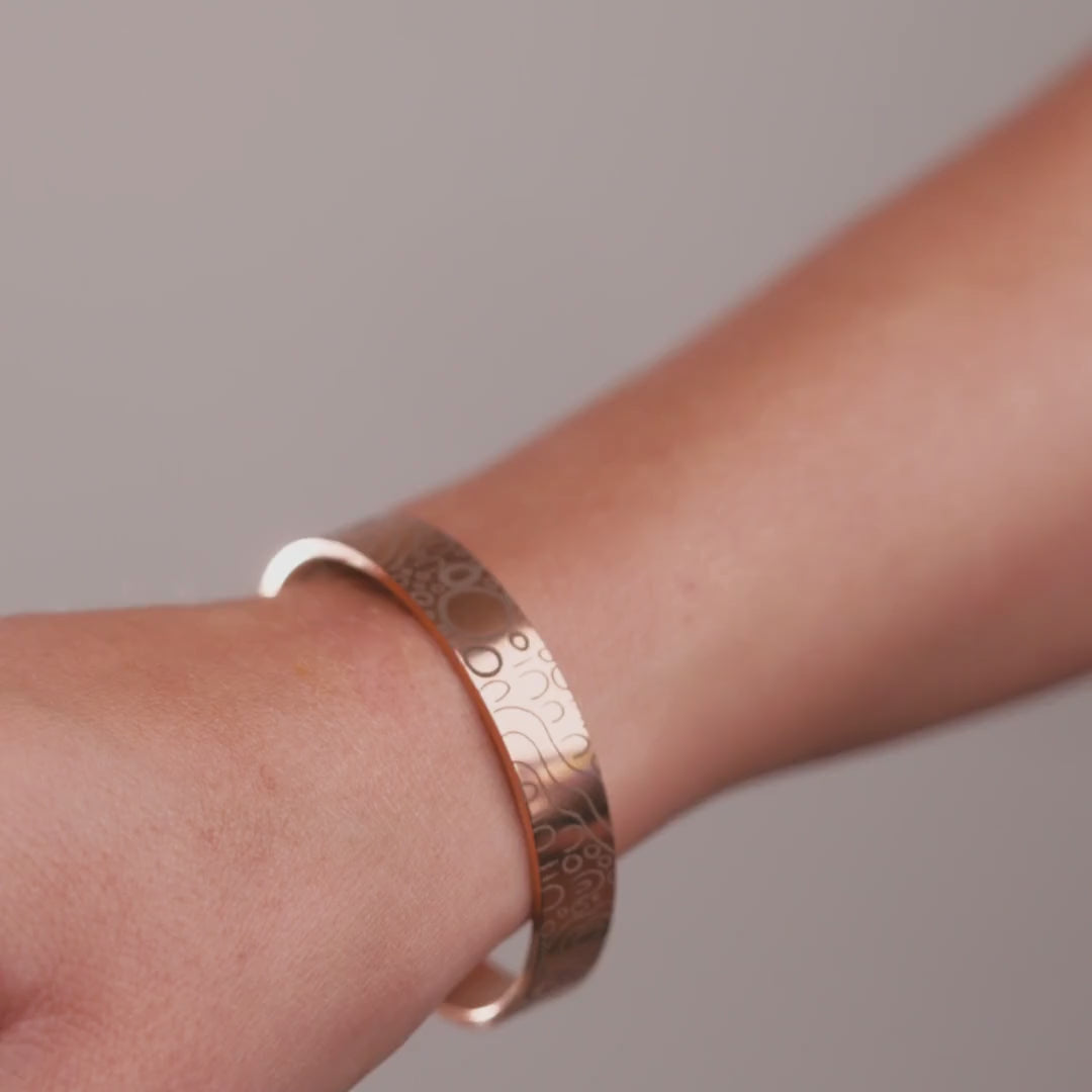 
                  
                    Load and play video in Gallery viewer, Rose Gold Walking On Country Bangle
                  
                