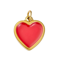 18K Gold Charms - Red Heart