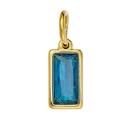18K Gold Charms - Blue Stone