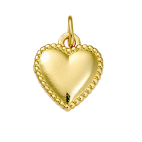 18K Gold Charms - Textured Heart